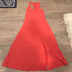 Anthropologie Orange Maxi Dress